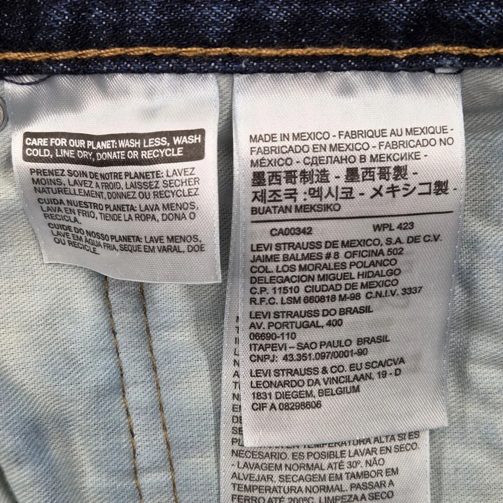 Levis 517 Bootcut Denim Jeans Dark Wash Blue Mens 34x32 Cotton